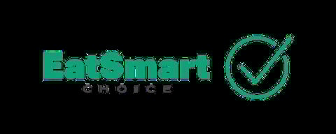 EatSmart Choice logo with green checkmark and circle on black background